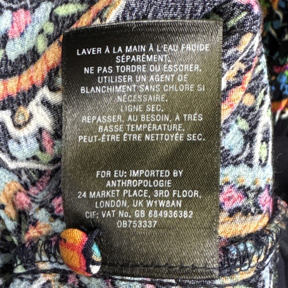 Anthropologie Maeve Maplewood Midi Boho Paisley Long Sleeve Dress Size Small - Picture 10 of 16